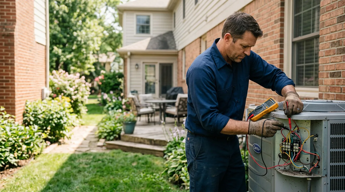 HVAC technician working near Mayville, WI